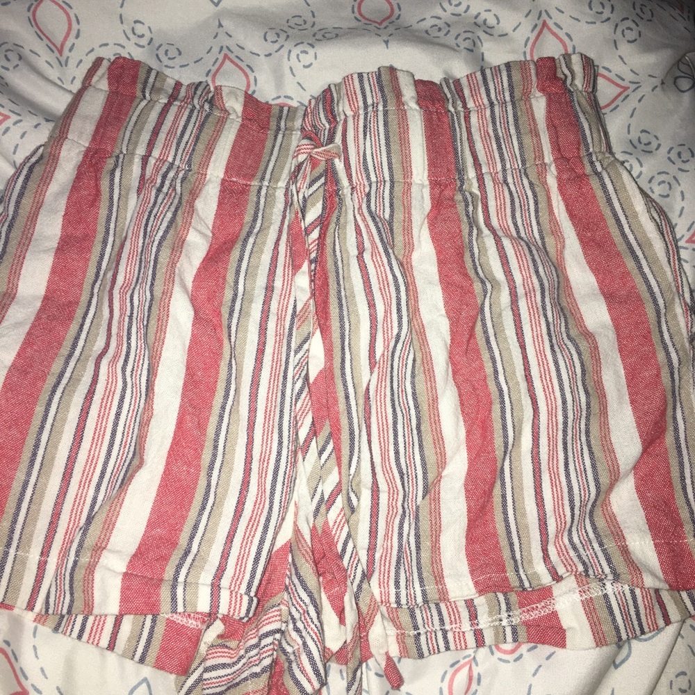 Pink stripes cute shorts